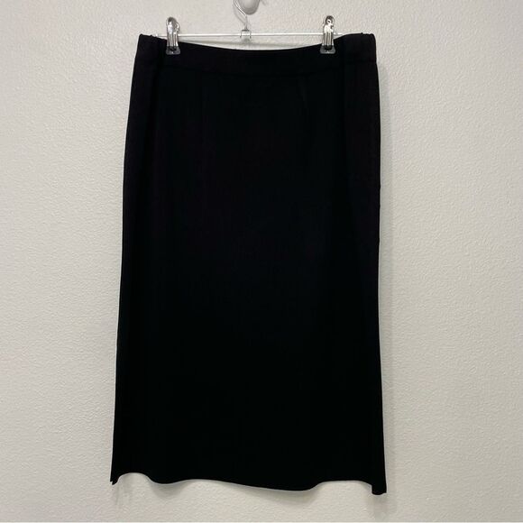 Misook Straight Pull On Skirt Acrylic Black Size Medium - Picture 1 of 6